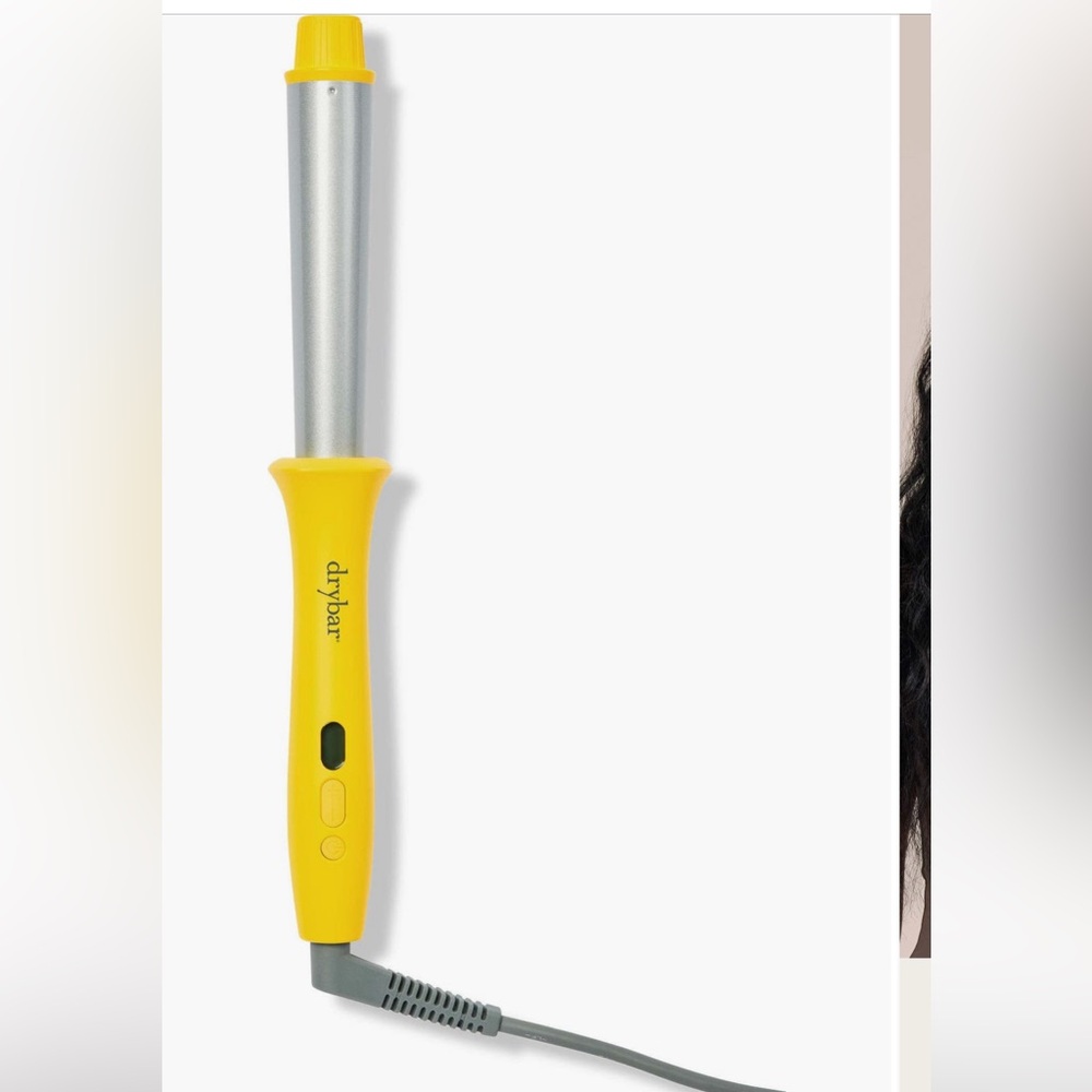 Drybar Yellow Curling Wand with Silver Barrel